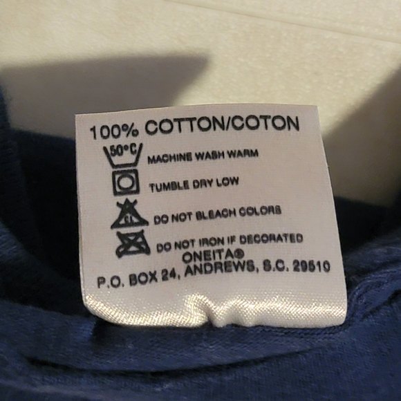 Vintage Oneita Power-T Blue Charlie Rose Single Stitched T-Shirt XXL - Picture 9 of 10